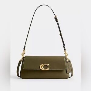 NWT Coach Jet Shoulder Bag in Olive with Brass